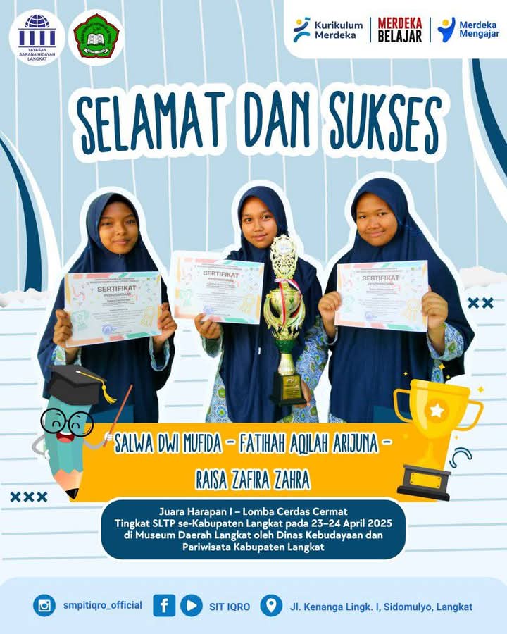 Juara Cerdas Cermat Tingkat SLTP Se-Kabupaten